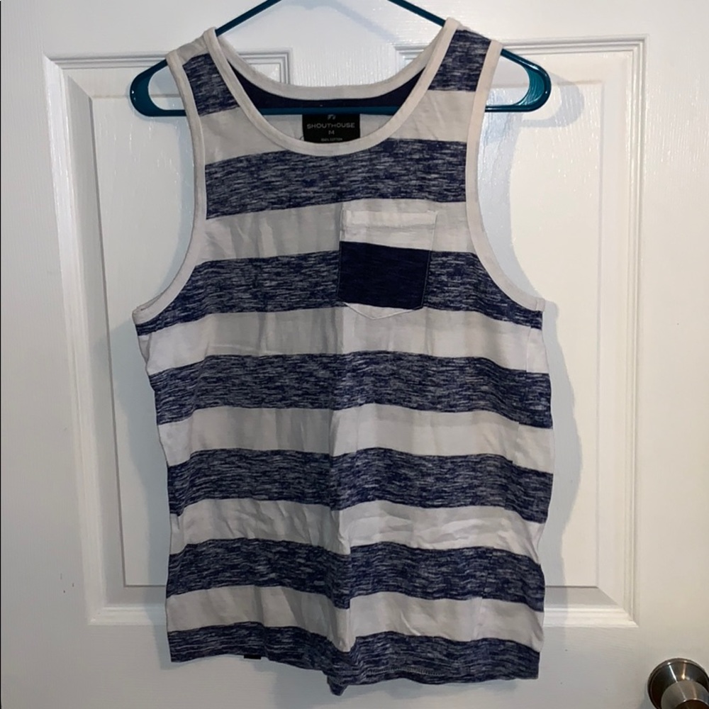 White & Blue tank
